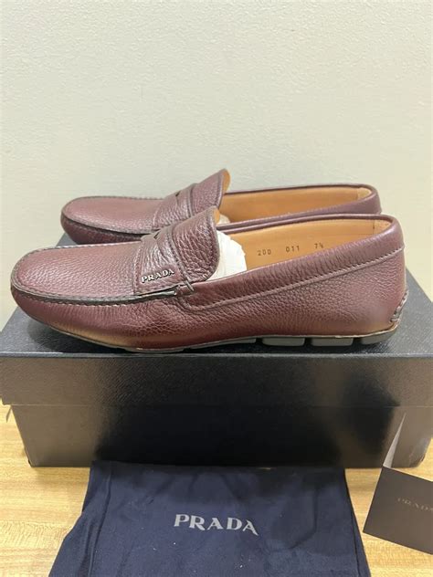 prada burgundy shoes